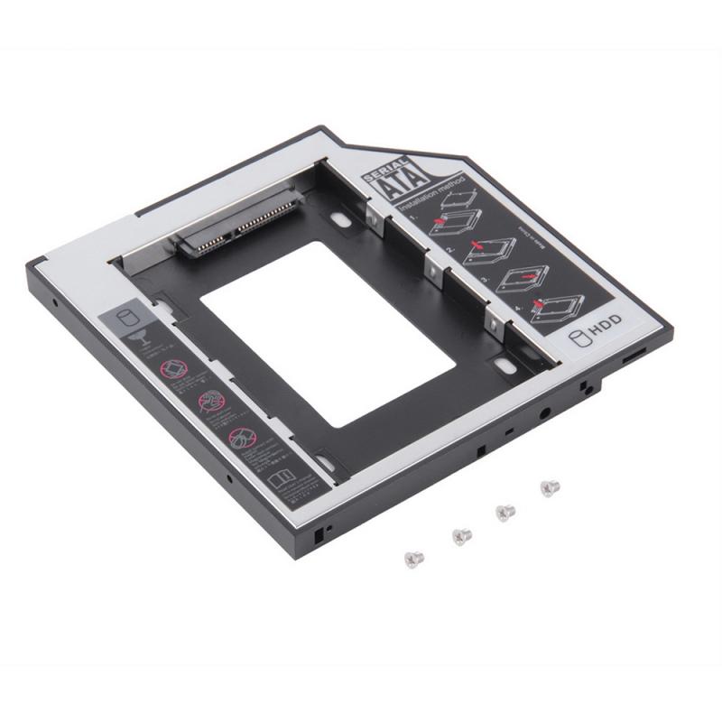 9.5mm SATA 2nd HDD SSD dysk twardy nosiciel kijów golfowych adapter robić DVD-Rom CD-Rom HDD SATAII SDD dysk twardy uchwyt aluminium materiał Dropship