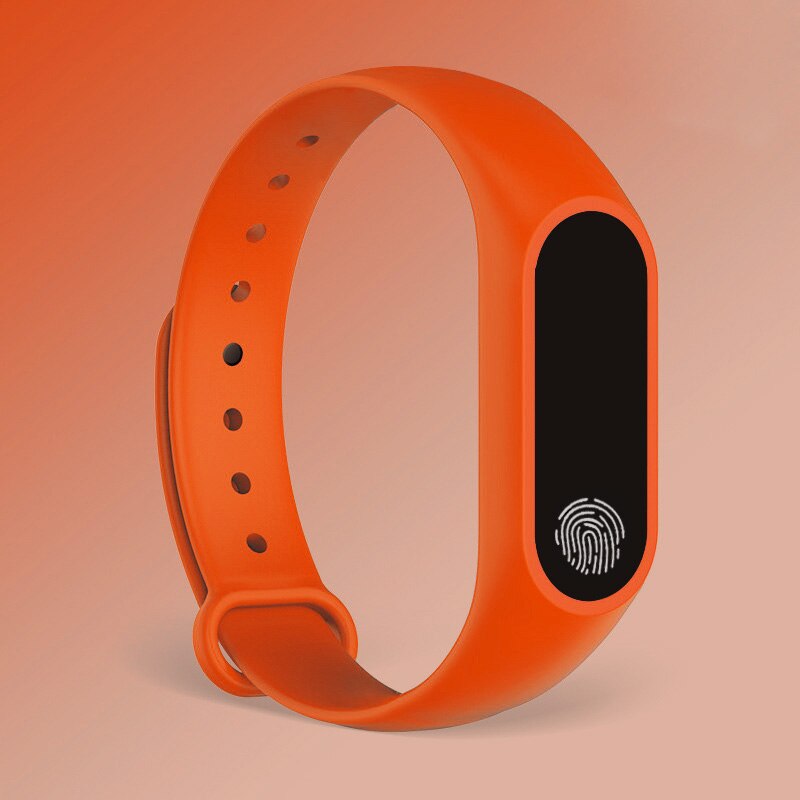 Smart Armband Männer Frauen Sport Smart uhr Für Android IOS Fitness Tracker Elektronik Smart Uhr Band Smartband handgelenk armband: Orange