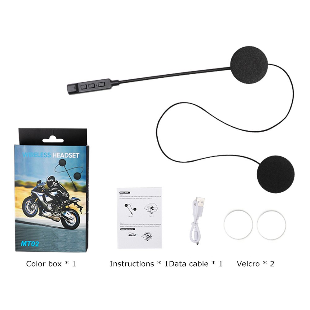 MT02 Motorcycle Helmet Headset Wireless Bluetooth-... – Grandado
