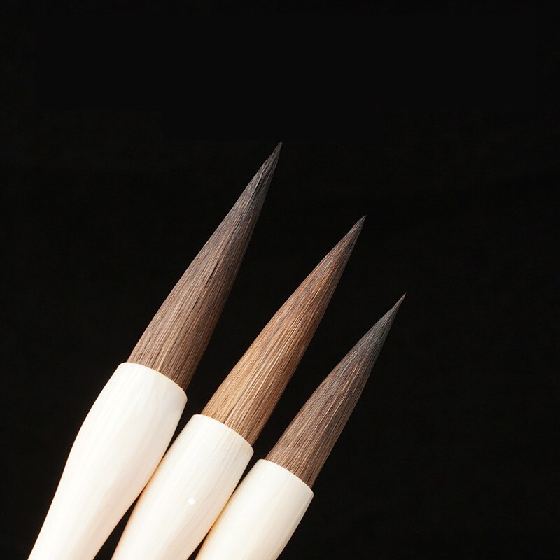 3pcs Calligraphy Brushes Mouse Whisker Seal Script Calligraphy Brush Traditional Calligraphy Writing Chinese Painting Brush Pens