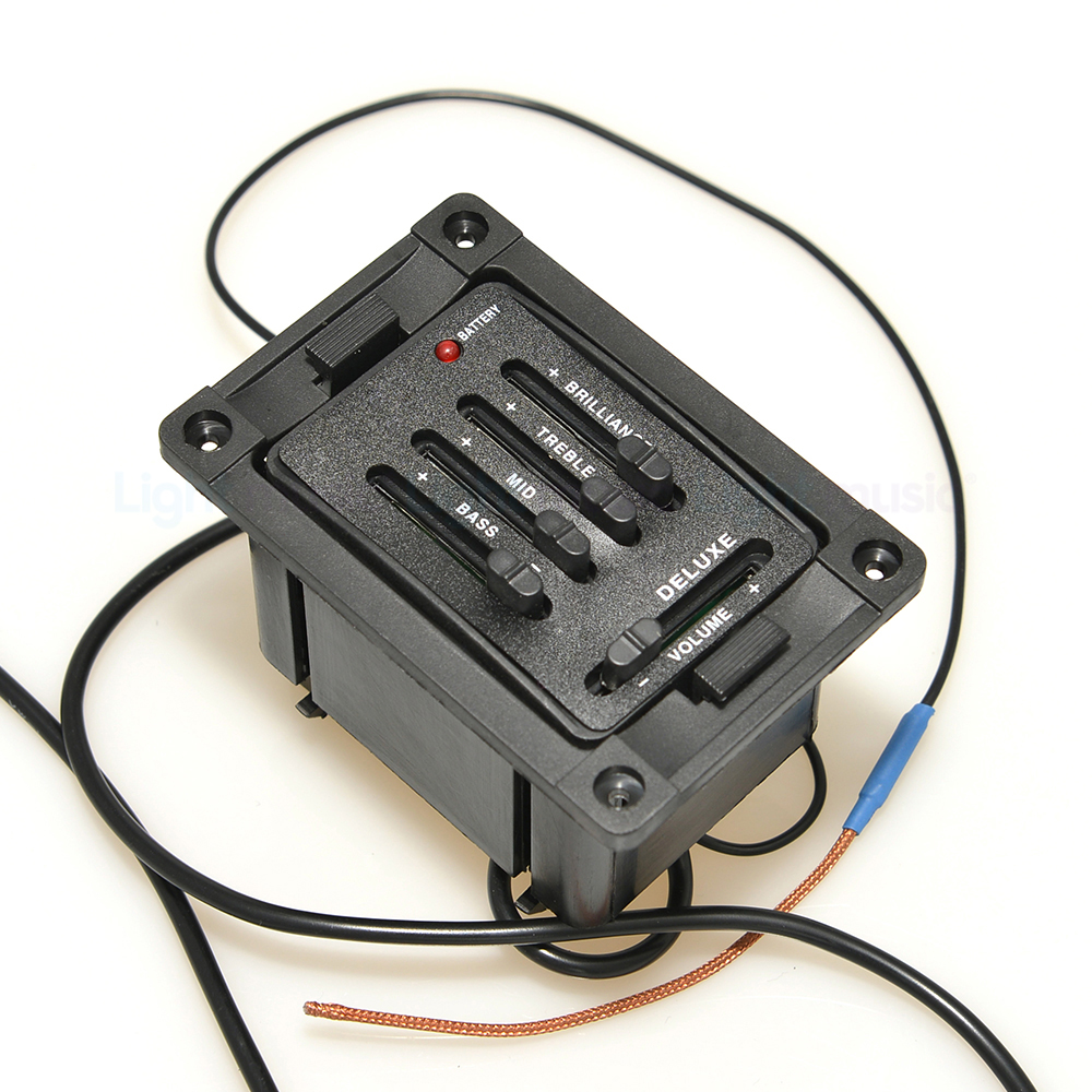 4-bands pick-up voorversterker voor akoestische gitaar EQ Tuner Piezo Mic Beat voor Presys Blend 301: Light Grey