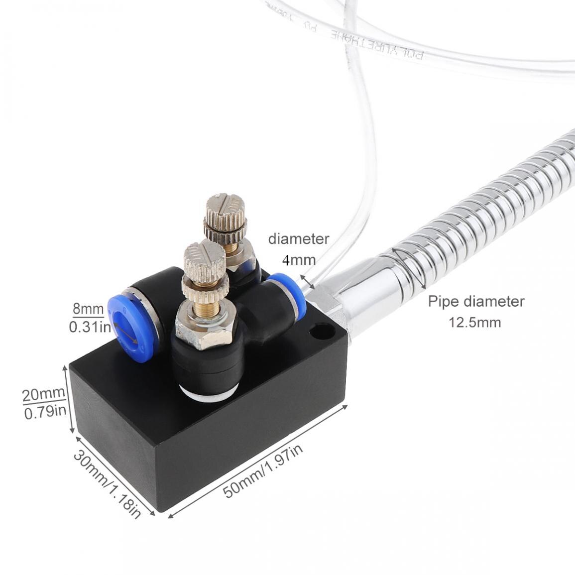 Precision Mist Coolant Lubrication Spray System with Check Valve and Flexible Pipe for Metal Cutting Cooling Engraving Machine