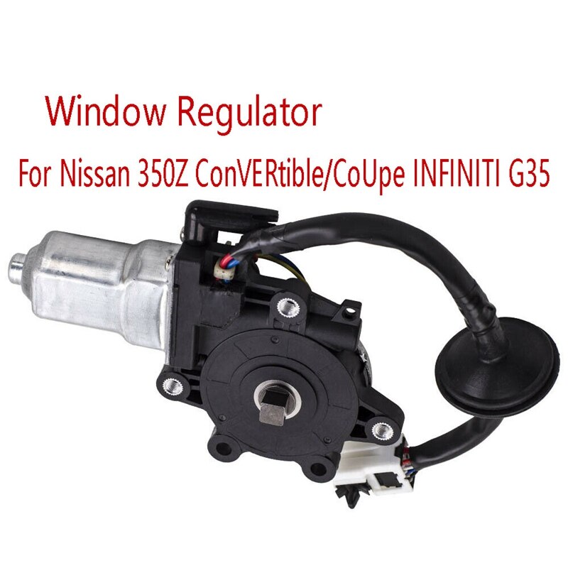 Regulador de ventana delantera, Motor regulador de elevación de ventana lateral para Nissan 350Z Convertible/Coupe Infiniti G35