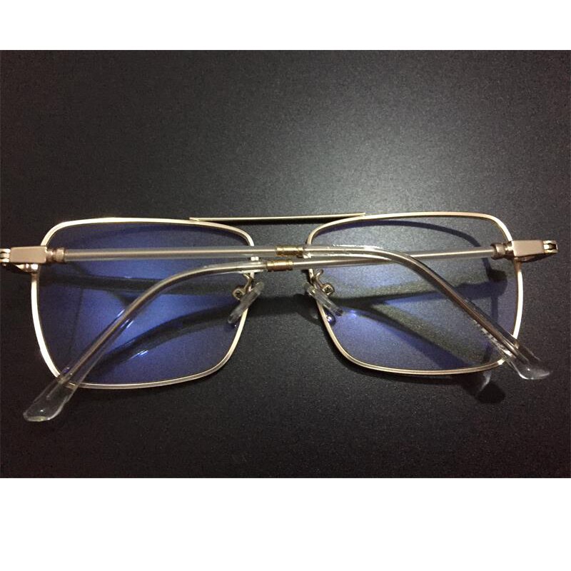 Luxe Vrouwen Vierkante Brillen Vintage Bril Optische Frame Goud Metalen Unisex Bril Clear Lens Bril Blauw Licht Bril
