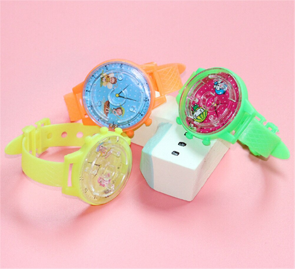 3Pcs Kleurrijke Bal Doolhof Spel Puzzel Labyrint Horloge Speelgoed Voor Meisjes Jongens Kids