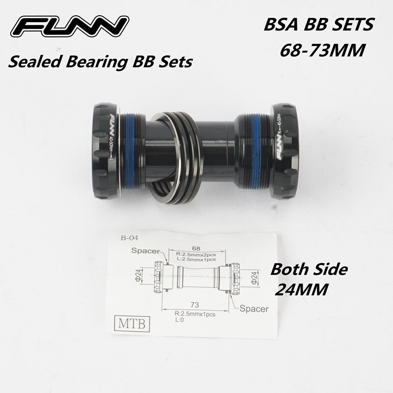 FUNN BSA PRESS FIT BOTTOM BRACKET REPLACEMENT BB SETS BSA 68 73MM PRESS FIT BB92 FOR SHIMANO SRAM MTB