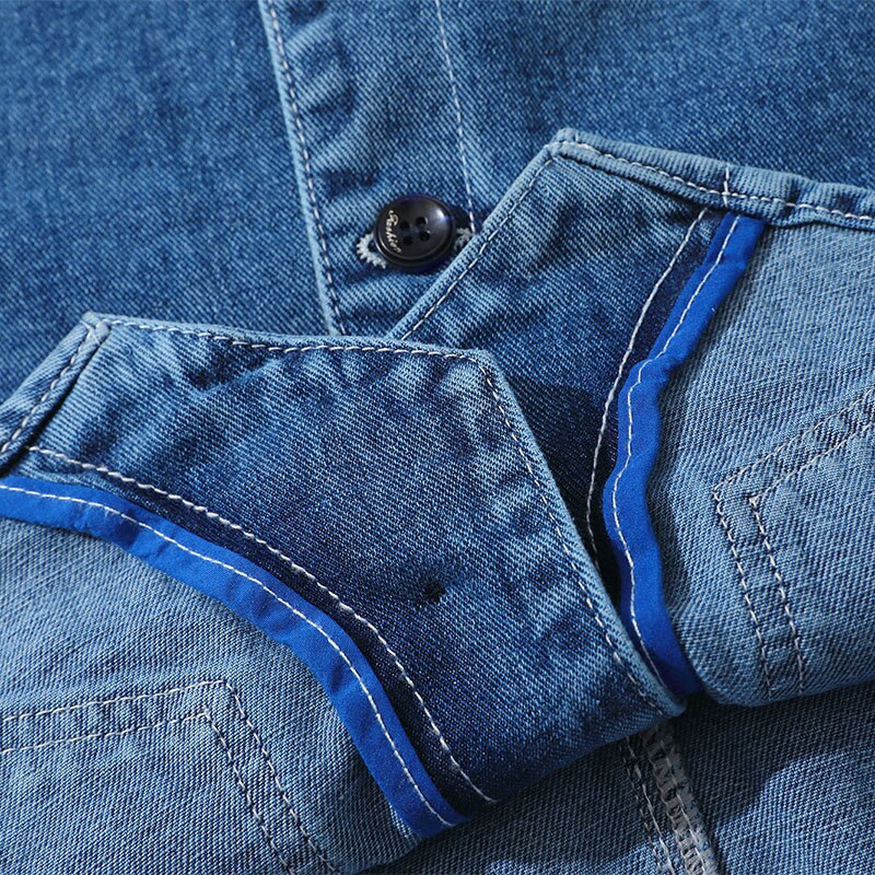 Denim Vest Mannen Jas Lente Zomer Jeans Jas V-hals Koreaanse Vest Losse Casual Mode Alle-Match Stijl mannelijke Kleding