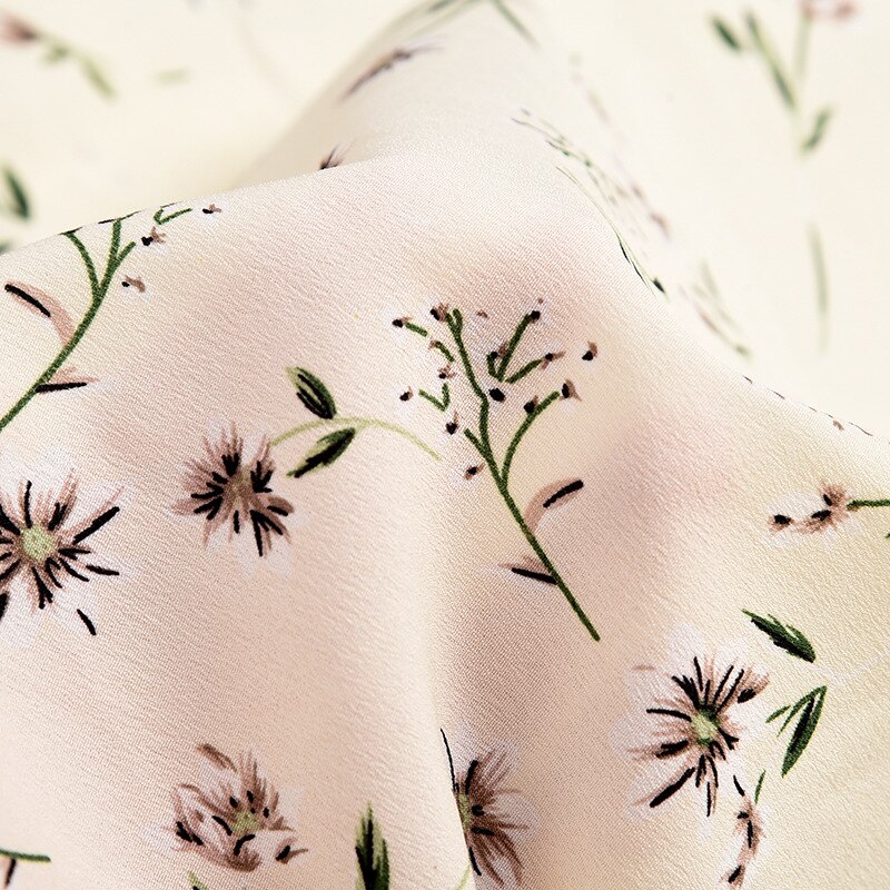 Tela de poliéster impresa tela de gasa Huayao ropa tela estampada tela de gasa Floral de gasa