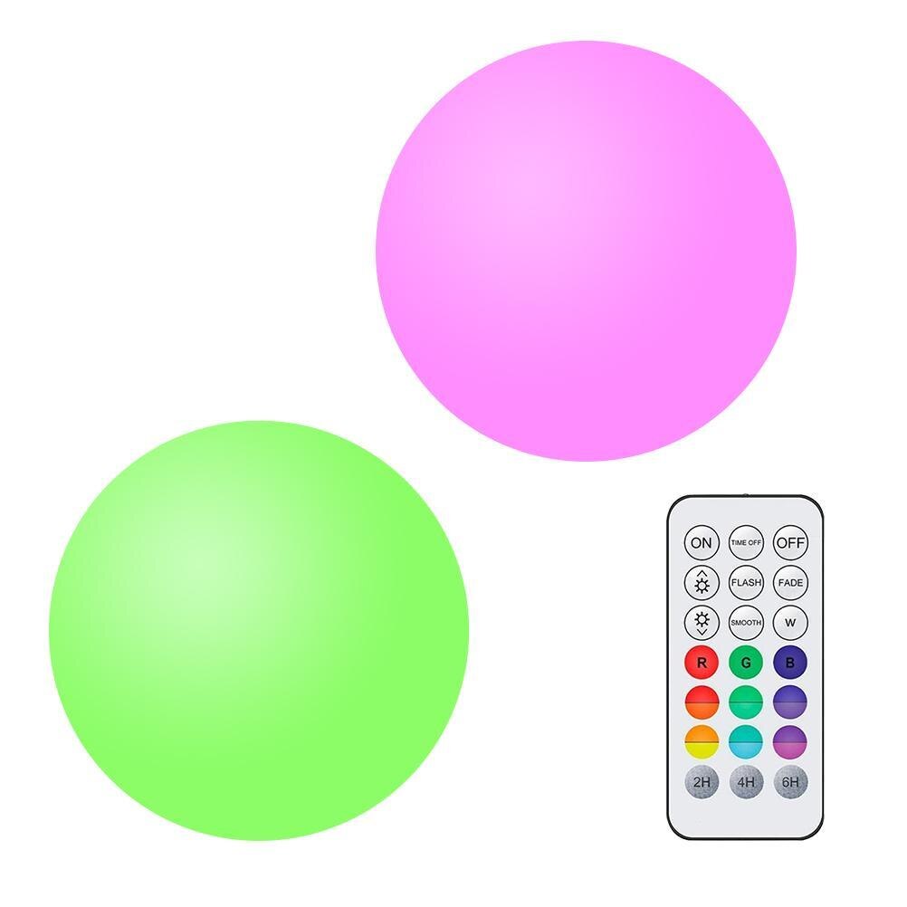 Drijvende Zwembad Verlichting Waterdicht Onderwater Licht Led Bal Lichten Terreinverlichting Zwembad Lampen Outdoor Decor Bal Lichten: 2pcs