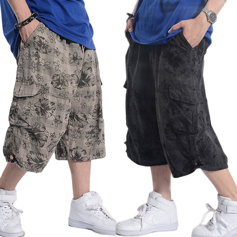 Loose Baggy Shorts Men Casual Straight Cargo Shorts Beach Shorts Man Clothing Plus Size Shorts