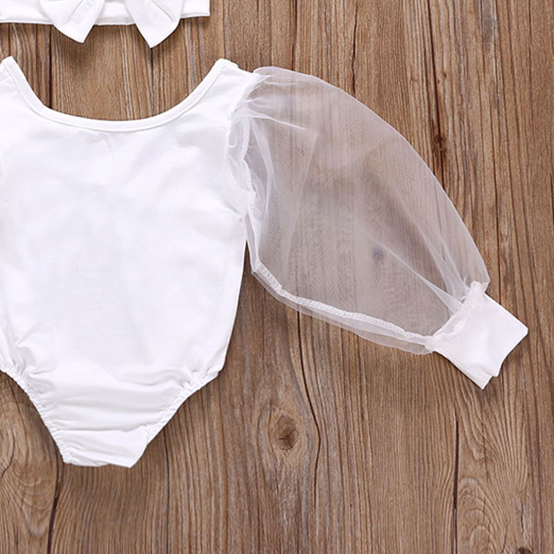 Body en dentelle pour enfants filles | Bouffantes et solides à manches longues, combinaisons de vêtements en dentelle 2 couleurs 0-12M, nouvel an