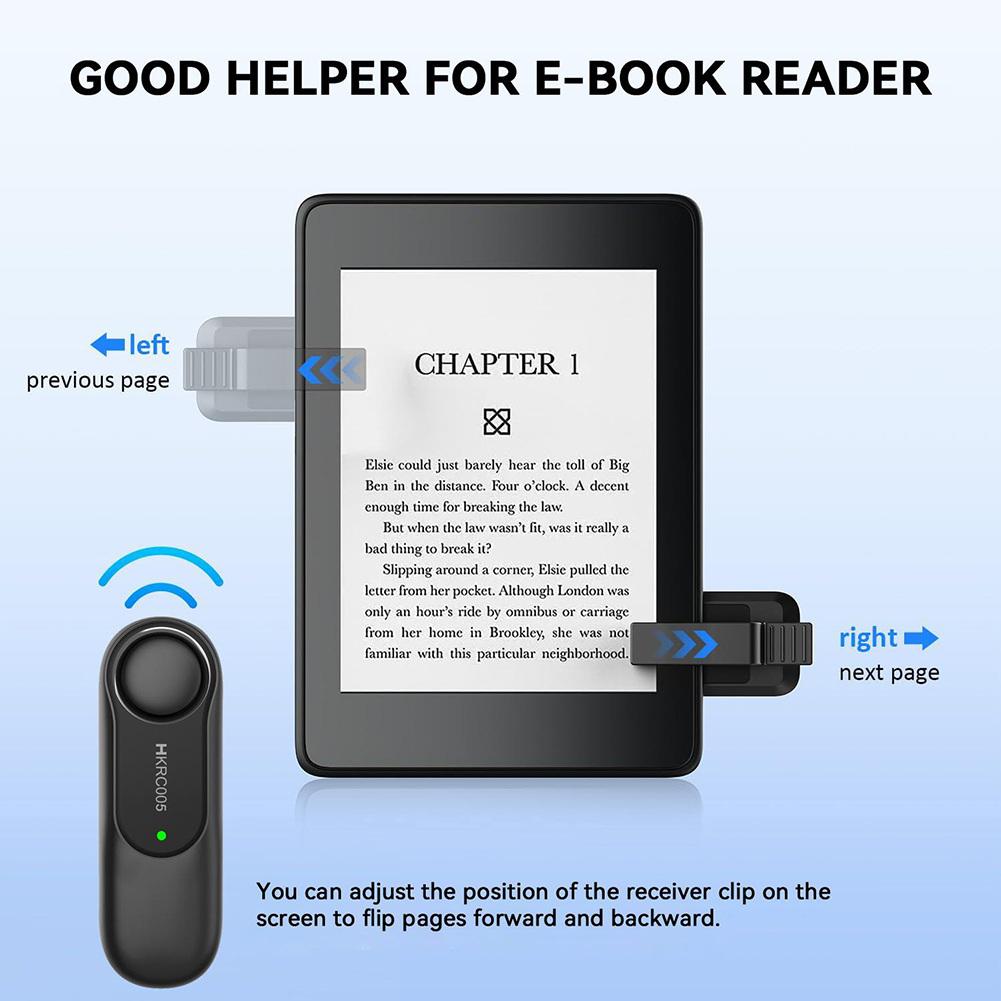 RF Remote Control Page Turner Taking Photo Camera Video Recording Remote Trigger Clicker Page Turner for Kindle Paperwhite