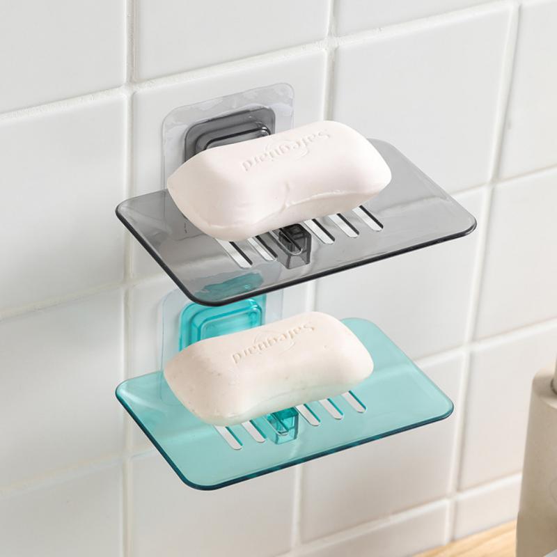 Bathroom Supplies Bathroom Shower Soap Holder Wall Mounted Soap Dishes Box Toiletries Organizer Kitchen Storage Rack For Bath