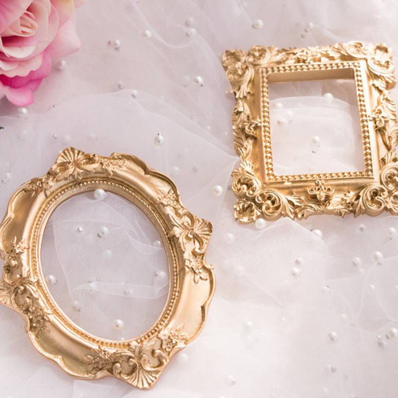 Luxury Embossed Photo Frames Bird Flower Frames Gold Family Photo Holder Resin for Pictures Home Photo Wall Decor Accessories
