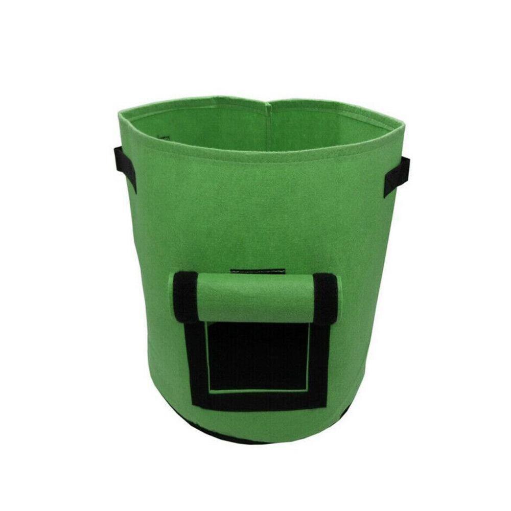 5 bolsas de cultivo de plantas de 7 galones, semillas de plantas, bolsa de siembra de patatas, humectante, frutas, semillas, herramienta de jardín, jardín, jardinería: Grass green S