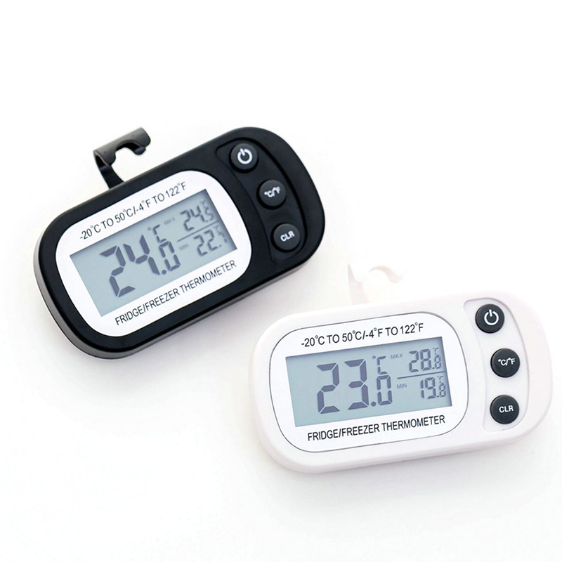 LCD Digital Screen Precision Refrigerator Thermometer Fridge Freezer With Adjustable Stand Meter Detector Thermometer Hygrometer
