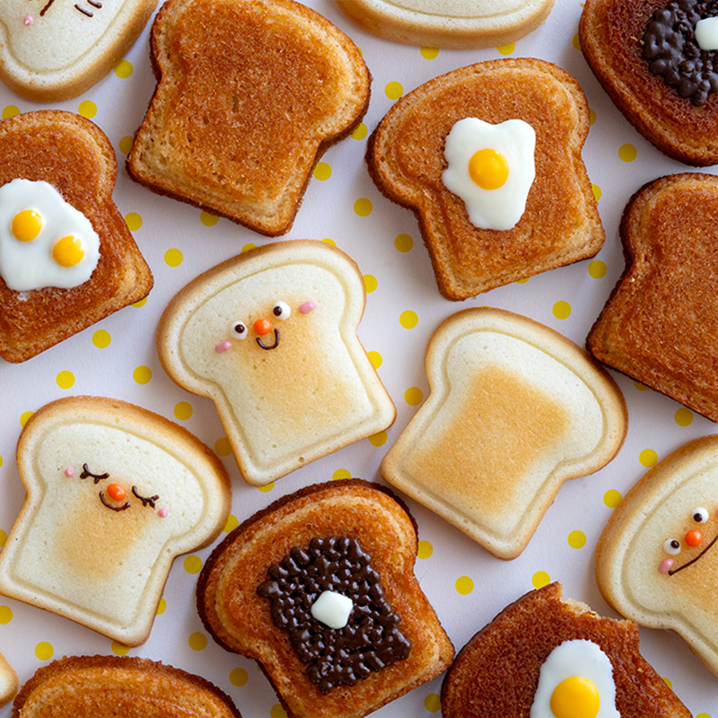 8 cavidades pan tostado queso molde de pastel de acero al carbono Madeleine Muffin pastel Pan mermelada sándwich molde para hornear postre utensilios de cocina