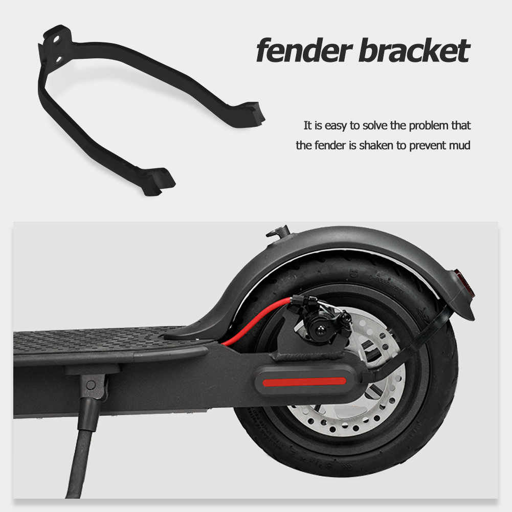 Elektrische Scooter Rear Fender + Spatbord Beugel + Voorste Haak + Schroeven + Reflecterende Sticker Set Vervanging Spatbord Onderdelen Accessoires