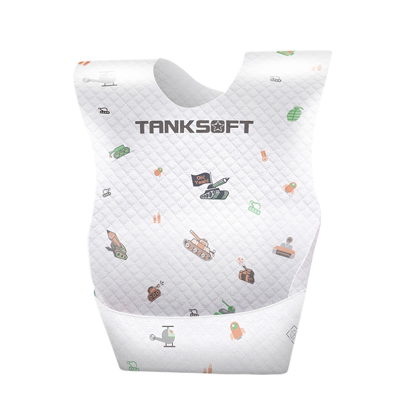 Disposable Baby Bibs Eating Saliva Paper Bibs 8Pcs/Bag Waterproof for Kids Baby: Default Title