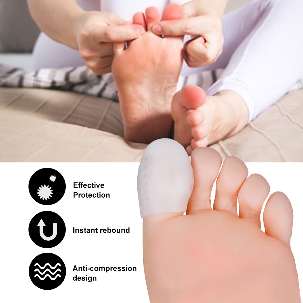 Protège-orteils en Silicone avec trous, 10 pièces, protection des cors du pouce, callosités, ampoules, séparateurs, soins des pieds, D2981