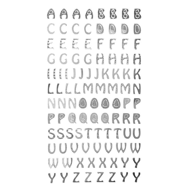 Pegatinas digitales con letras para álbum, etiquetas con números, bricolaje, decoración de cuaderno, manualidades de papel, álbum de recortes, Q0KA