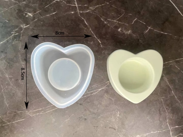 Moule porte-bougie en Silicone, en résine époxy, pour bricolage, en argile, en béton: GRIS FONCÉ