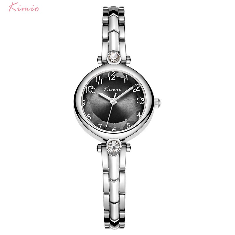 Kimio luksus rhinestone quartz ur rustfrit stål armbånd ure casual vandtæt armbåndsur dame kjole ur: 3300