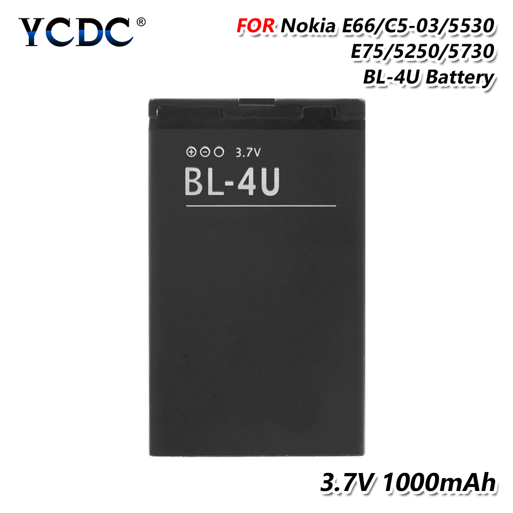 2019 nowy 100% 1000mAh BL-4U BL4U baterii dla Nokia Asha 210 300 305 306 308 309 311 501 503 wymiana Li-jon bateria litowa: Default Title