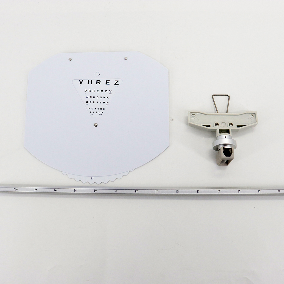 Optometric Phoropter AO Standard Near Vision Test Set of Near Rod &amp; Card &amp; Holder Two Section Post