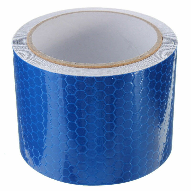 Bike Body Reflective Safety Stickers Reflective Safety Warning Conspicuity Tape Film Sticker Strip Bicycle Accessories: Blue
