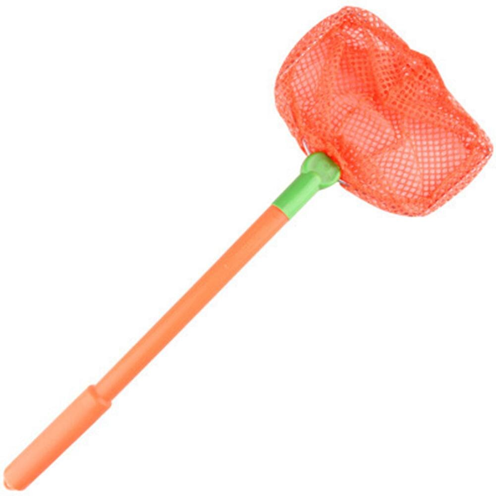 1Pc freundlicher Fischernetze Art Teleskop Schmetterling Netz Erweiterbar Anti Unterhose Griff Perfekte für Fang Fehler Insekt Bunte spielzeug: Orange