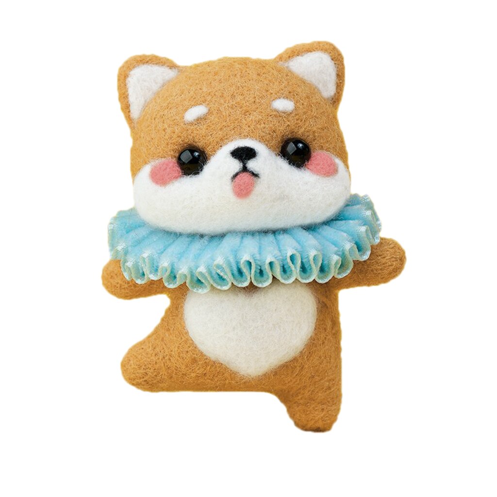 DIY Needle Felting Kit Felt Animals Wool Felt Tools and Foam Mat Pig