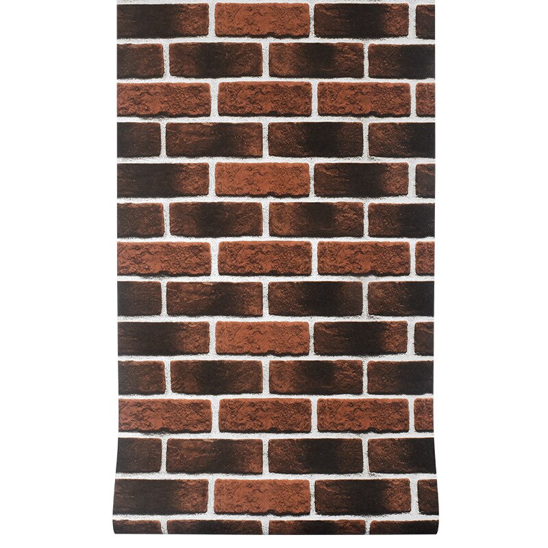 Vintage Huai Old 3D Stereo Antique Brick Brick Brick Pattern Wallpaper Cafe Bar Restaurant Blue Brick Red Brick Wallpaper: Light Khaki
