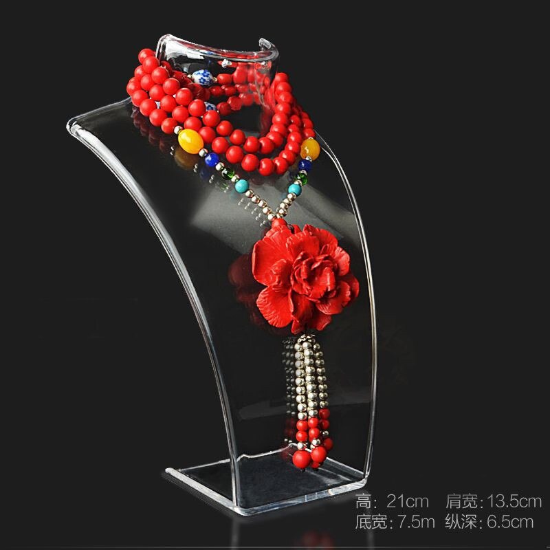 Maniquíes abstractos de mujer de 3 piezas maniquíes joyería femenina COLLAR COLGANTE espectáculo decorar estante de exhibición de la joyería transparente