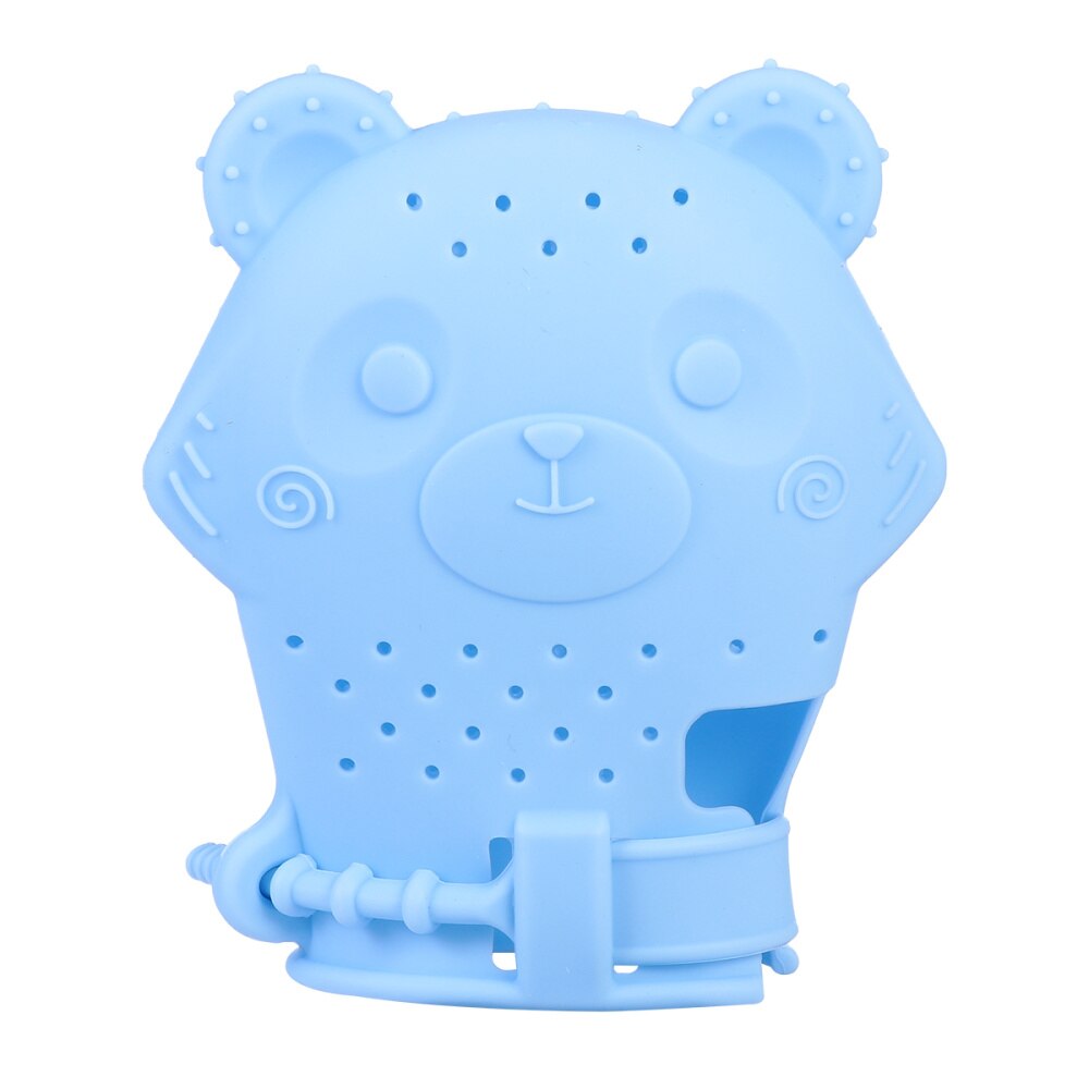 Del bambino Teether silicone Guanto Guanto di Sicurezza Naturale Dentizione Rettifica Guanto: blu