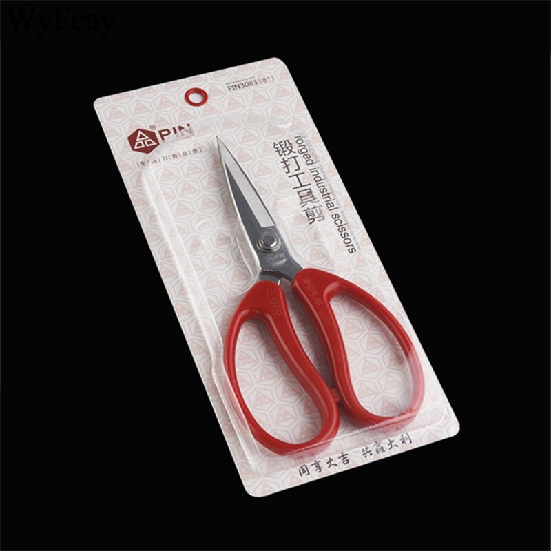 Stainless Steel Sewing Scissors Plastic Strong Civilian Shears Cutter Kitchen Embroidery Leather Fabric Household Scissors Tools
