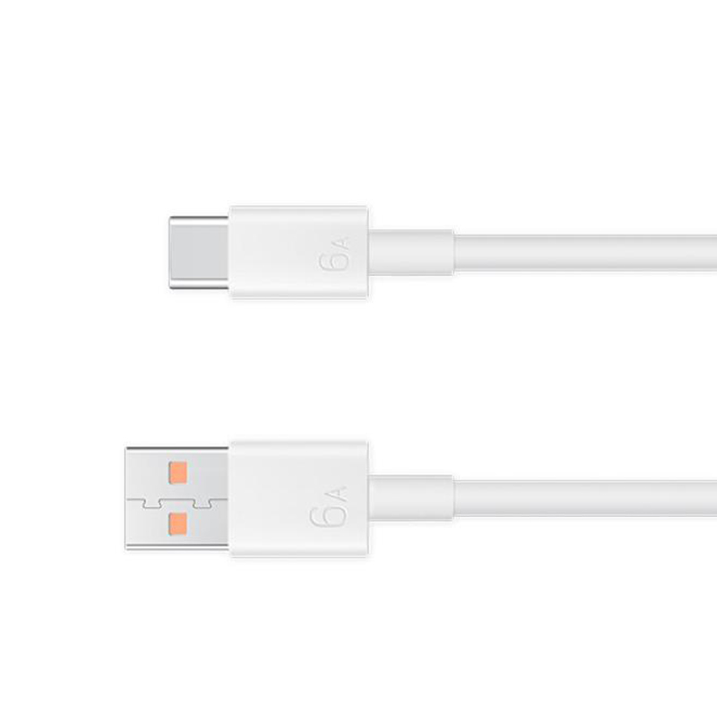 Originele 66W Super Fast Charger 6A Usb Type C Kabel Voor Huawei Mate 40 30 Pro Rs P40 P30 nova 8se Honor V20 V30 P50 Mobiele Telefoon: Only 6A Cable