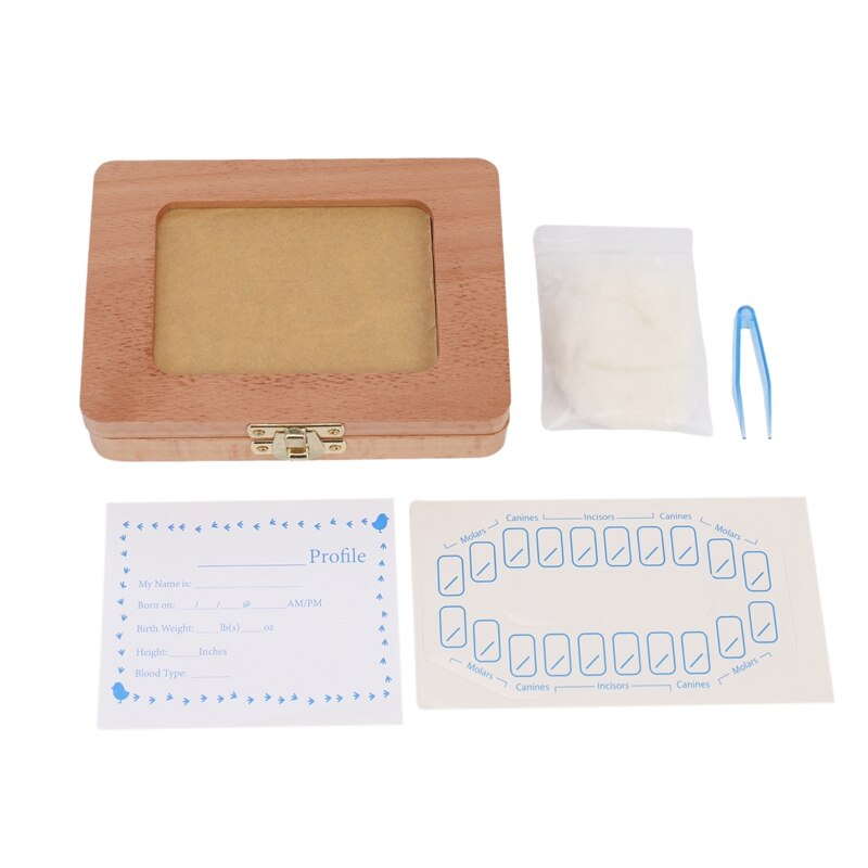 Tooth Keepsake Box, Baby Teeth Box Milk Teeth Save Organizer Kit, Tooth Collection with Photo Frame Memory Storage Souvenir