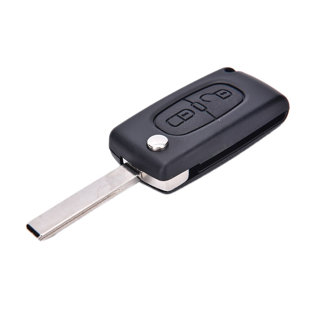 2 -knapps fjärrkontroll för peugeot 307 308 107 207 407 utbytes vikbar nyckelbricka skalblad