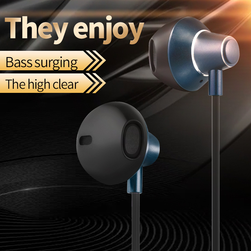 S903 Metalen Platte Oor Bass Stereo Draad Controle Met Maitong Headset In-Ear Hifi Call 4D Geluid Ruisonderdrukking