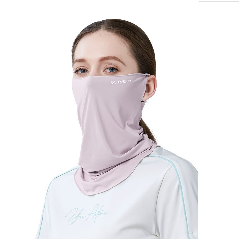 Sun Mask Female Neck Protection Sun Protection UV Protection Viscose Fiber Cold Feeling Hanging Ear Face Covering Mask Male: Purple