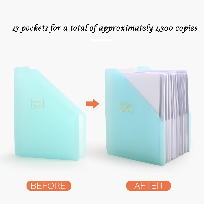 KOKUYO A4 Expanding File Folder Document Wallets Organizer Multi-layers for Table Storage Fresh Style A4 Document Shelf WSG-DFCS