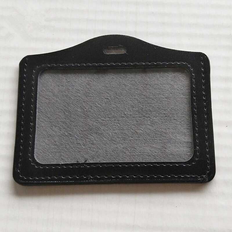 Kobiety i mężczyźni poliuretanowy portfel na karty pokrowiec na karty i akcesoria szpital pielęgniarka szkoła wejście strażnik karta i karta klatki piersiowej poprzeczny styl: czarny
