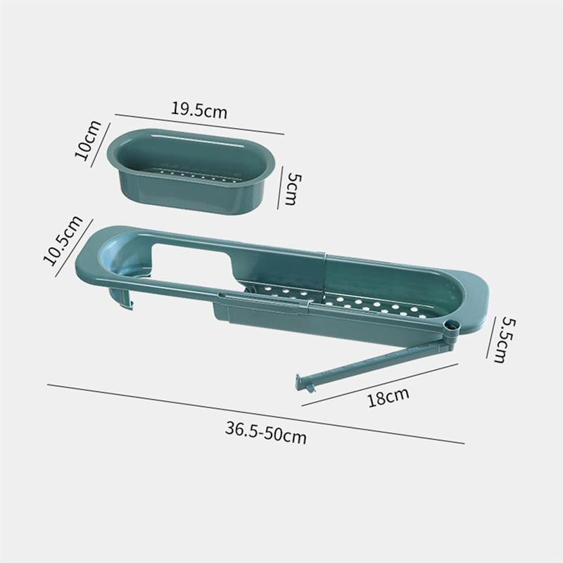 Kjøkken uttrekkbar avløpskurv vaskestativ teleskopisk avløpsstativ filter rester avløpskurv oppbevaring av oppvaskklut