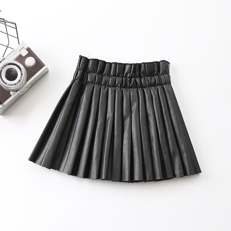 Humor Bear Girls gonne in pelle PU autunno nuova vita elastica moda gonna tinta unita abbigliamento per bambini