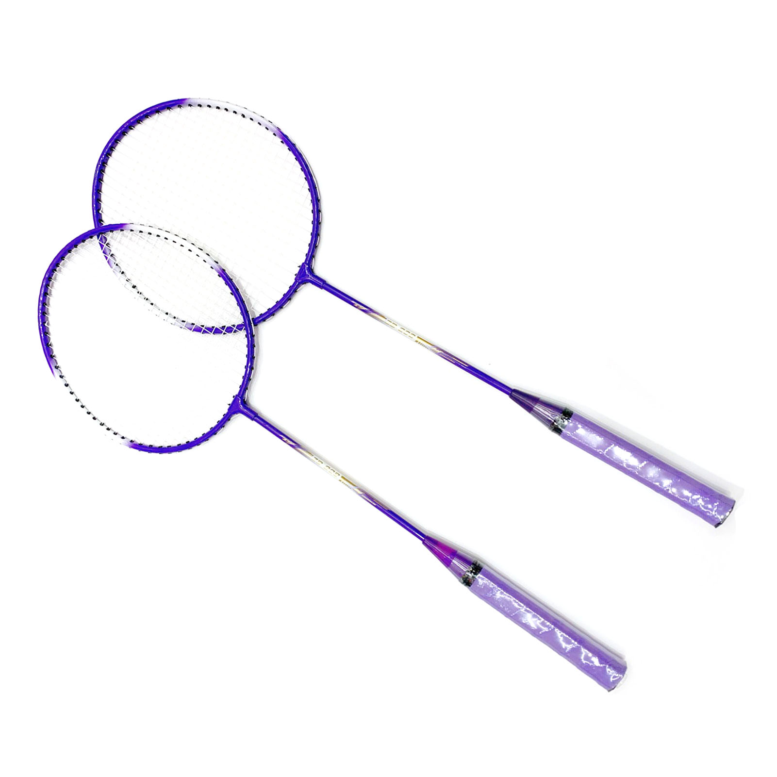 Badminton Racket 2 Player Super Light Split Handle Iron Alloy Badminton Racket Set for Beginner Children
