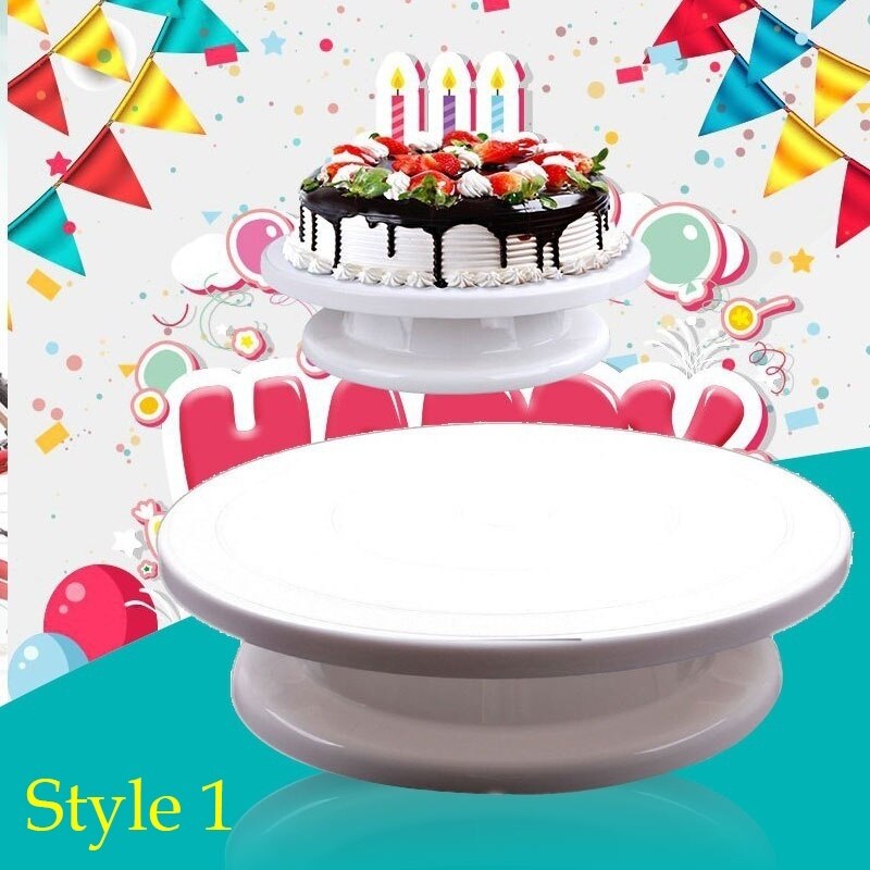 10 Inch Plastic Taart Draaitafel Set Diy Gebak Accessoires Cake Stand Cake Turntable Roterende Cake Decorating Bakken Tool