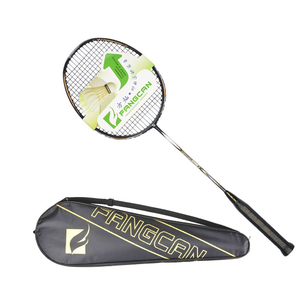 FANGCAN N90III Carbon Fiber 3U Badminton Racket with Bag High Tension Offensive Badminton Racquet for Club Player: Default Title