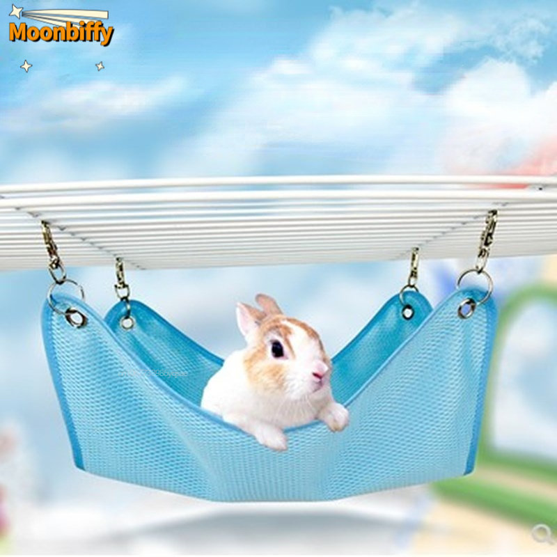 Hamaca para mascotas, malla transpirable, jaula para roedores y hámster, hamaca para ratas, accesorios para conejillos de indias, columpio para animales pequeños, juguetes, cama colgante