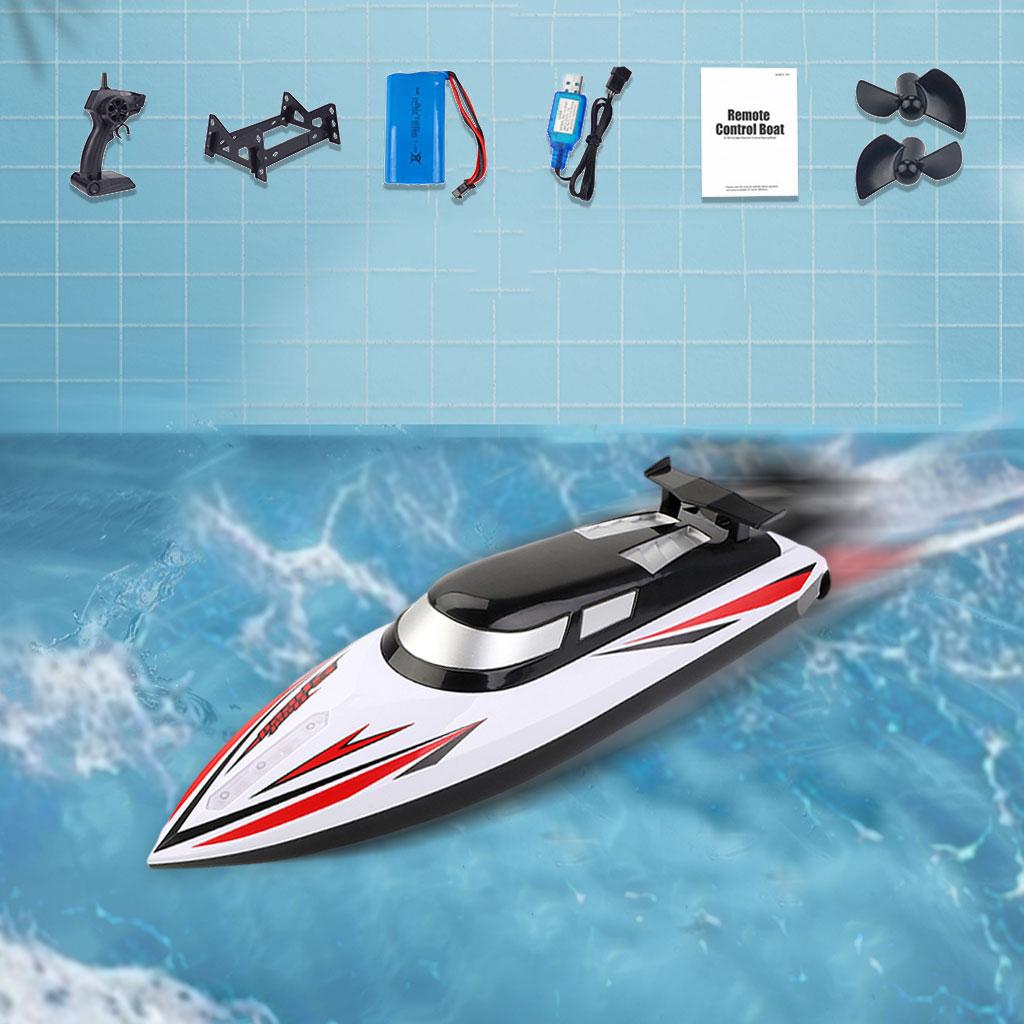 Electric RC Speedboat with Navigation Light 20MPH High Speed Radio Boat Toy